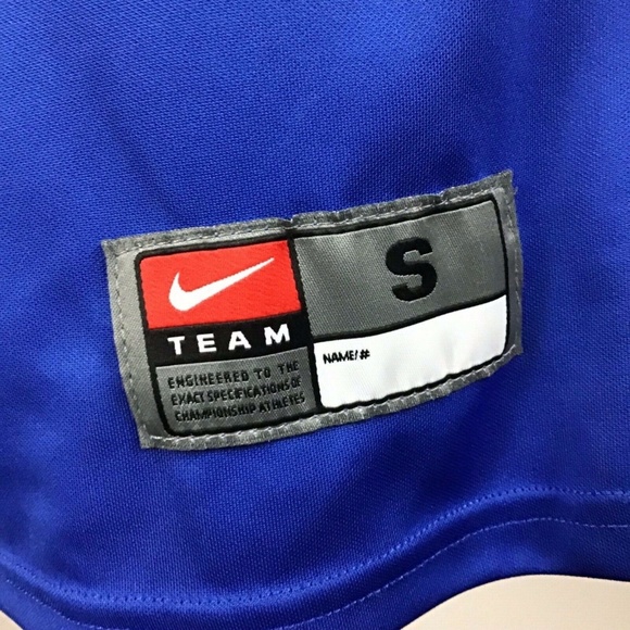 Nike Team Sleeveless Athletic Top Blue White Small - Picture 3 of 7